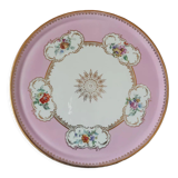 Pink and golden dish Limoges