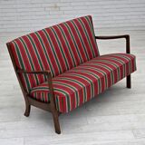 Canapé 2 places danois des années 1960 par Fritz Hansen, laine d'ameublement.