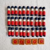 Wooden train with soldiers