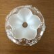 Coupe sur pied en verre motif fleurs gravé pour dragées ou bonbons
