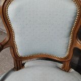 Reupholstered Louis XV convertible armchairs