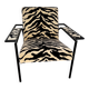 Vintage zebra fabric chair