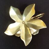 Small brass flower candle holder