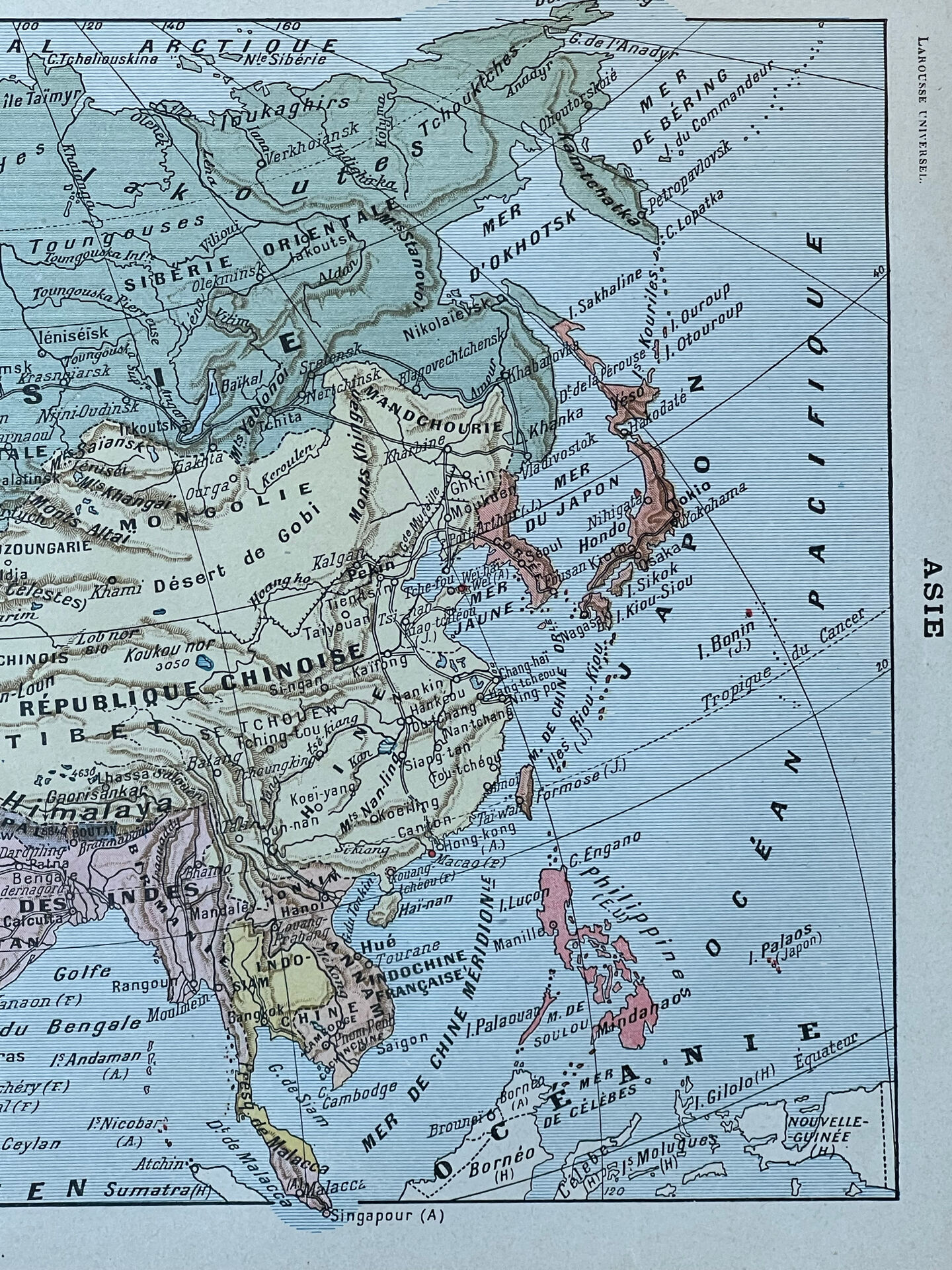 Map of Asia - 20x29cm