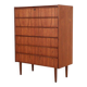 Restored Hanbjerg Møbelfabrik 'Tallboy' teak chest of drawers / Mid-century Danish modern design / 1960s