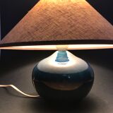 Max Idlas blue ceramic lamp, circa 1970