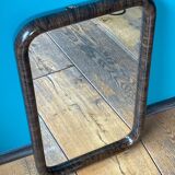 Art Deco mirror in rounded wood