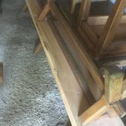 Pair of benches in oak and cherry 250x29x45