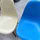Lot of 4 DSW chairs in walnut fiber by Eames Herman Miller, vintage