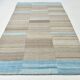 Tapis kilim vintage fait main beige et bleu, style scandinave naturel