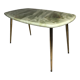Vintage coffee table legs compass & wooden top marble effect 1970/1980