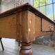 Grande table de ferme XL chêne « carrée » conférence 1950