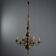 Antique bronze chandelier with decorations, Netherlands, 20th century