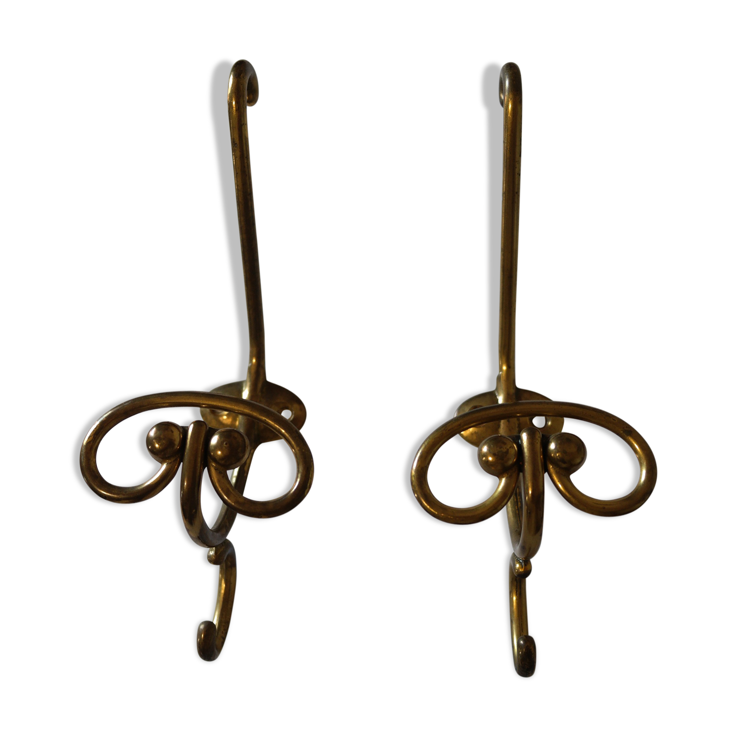 Vintage brass patères