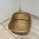 Vintage curved wooden picnic basket with double lid — Style
