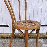 Chaise bistrot en bois courbé et cannage Horgen Glaris, Suisse vers 1900