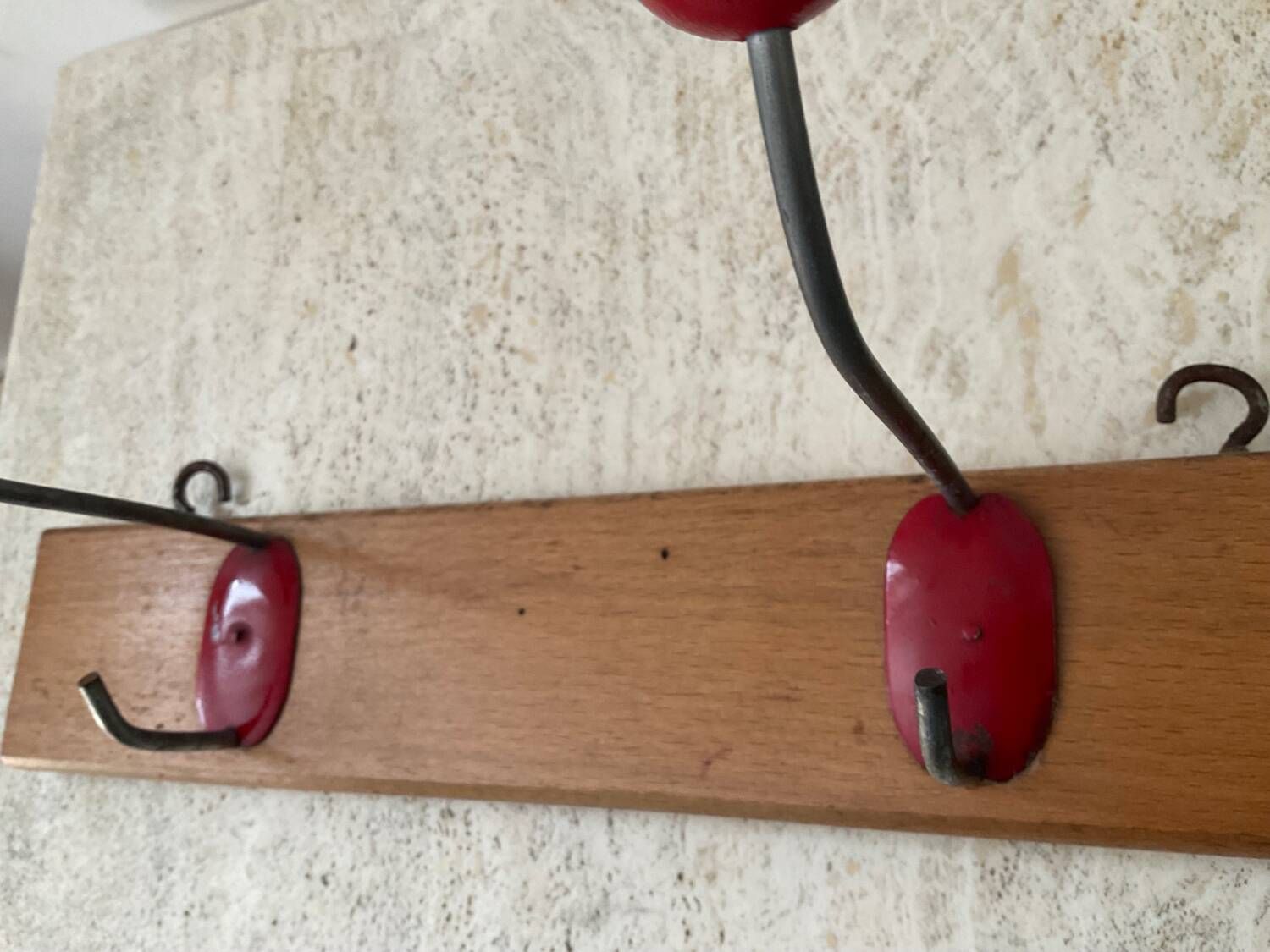 Vintage wooden coat rack from the 50s