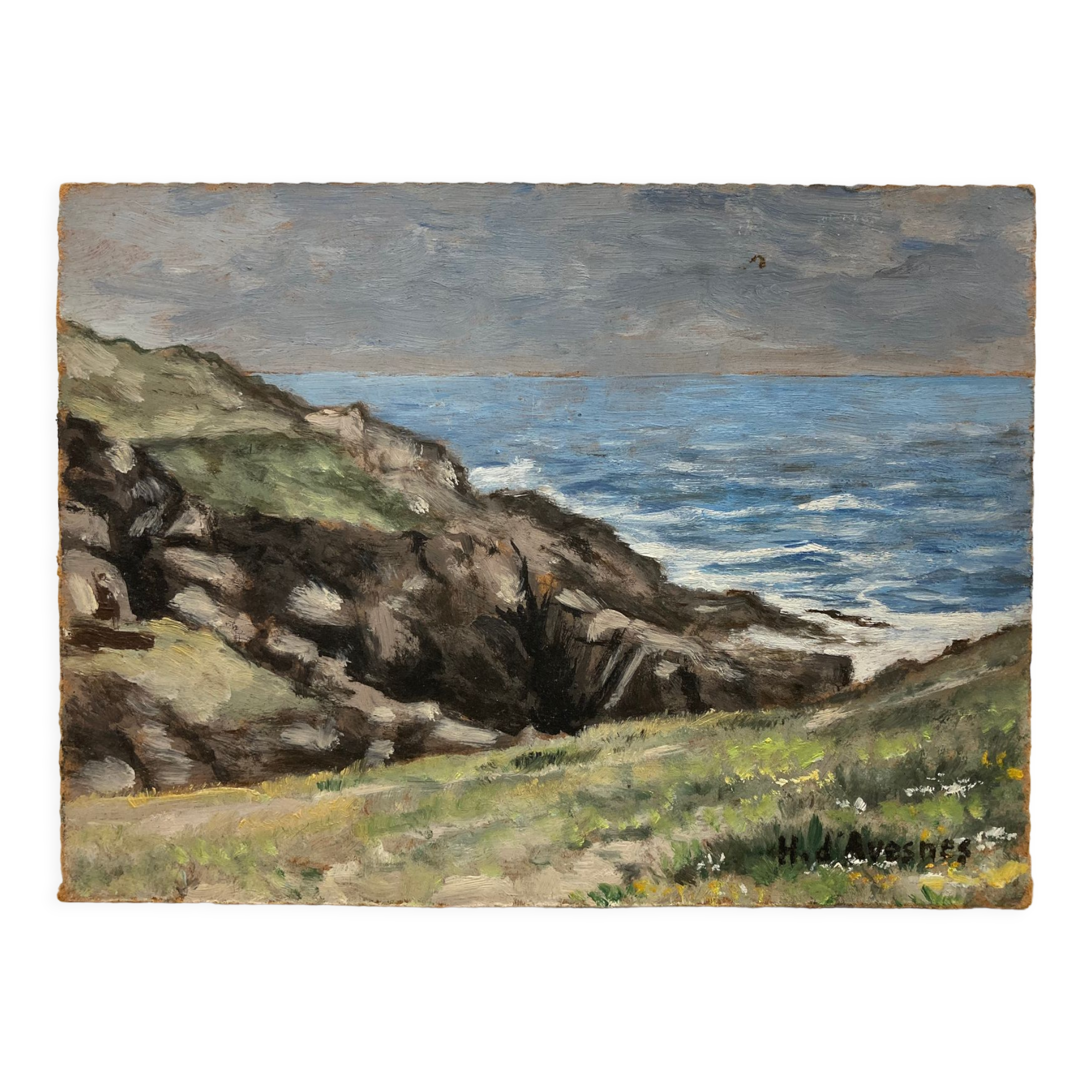Vintage landscape painting