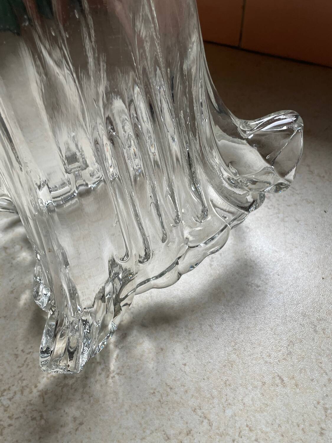 Molded glass vase