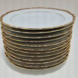 12 dessert plates with Limoges gilding “R.Leclair”