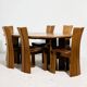CJ Rosengaarden oak dining set, Set of 7