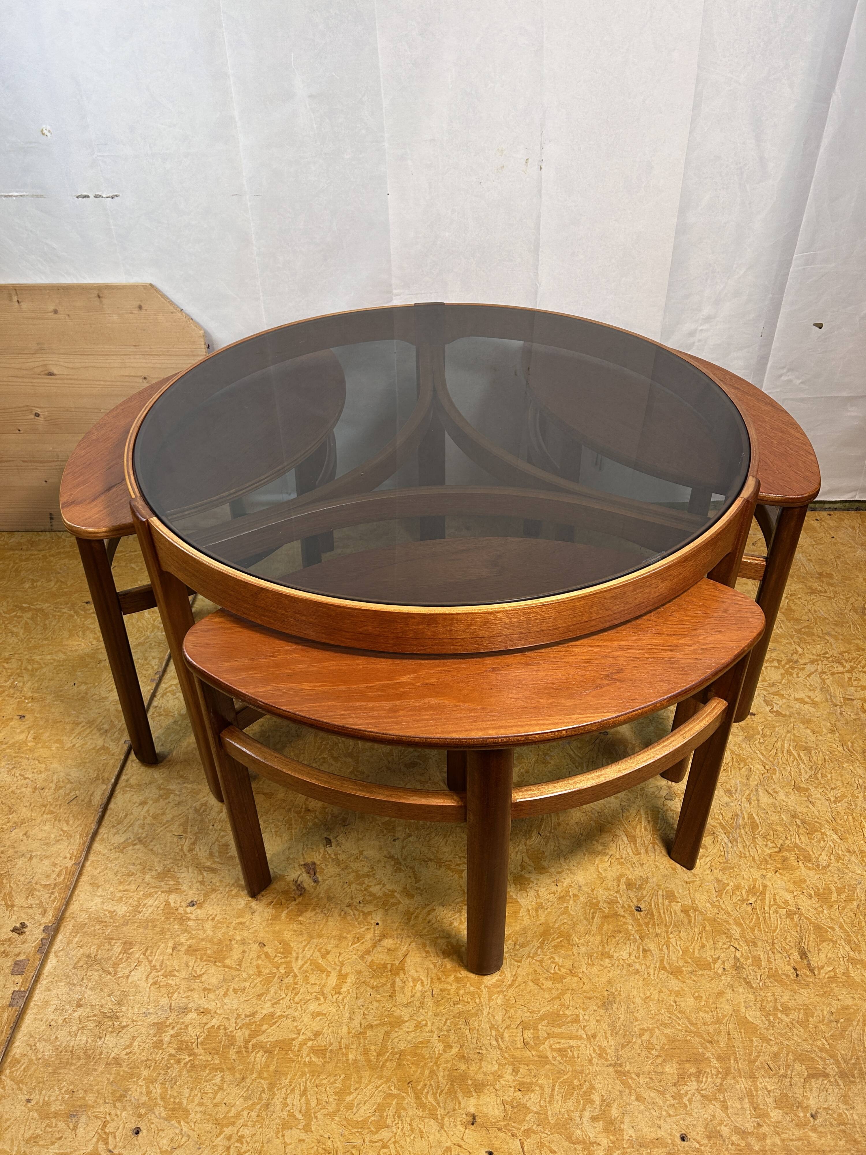 Mid century retro vintage teak trinity coffee table by nathan 1960