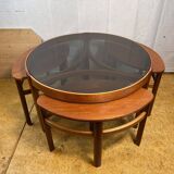 Mid century retro vintage teak trinity coffee table by nathan 1960