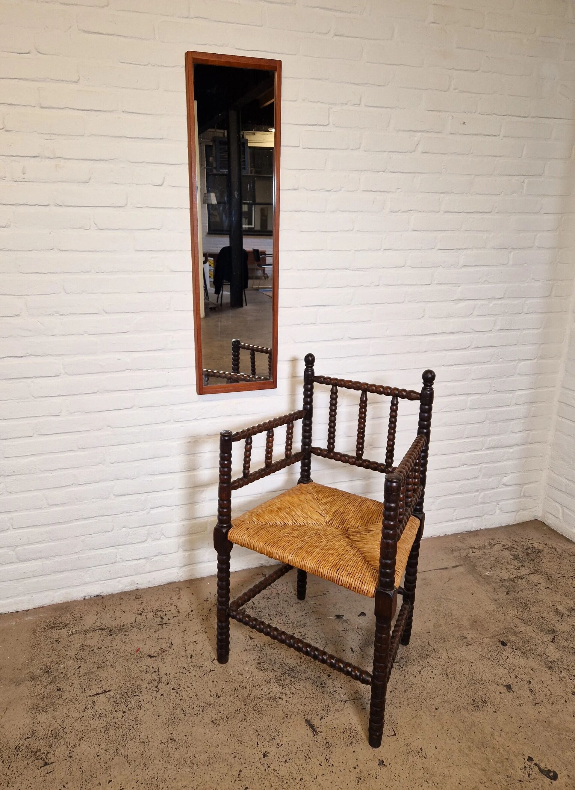 Antique Dutch bobbin chair, 1920s