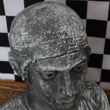 Sculpture head Roman bust in plaster