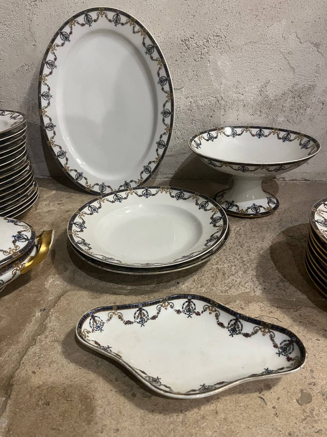 Limoges porcelain service. 1960s