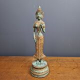Ancienne sculpture bronze divinité Apsara inde XXe Statue déesse hindoue