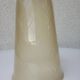 Bell-shaped lampshade - Amber glass engraved with lines - c. 1940