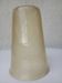 Bell-shaped lampshade - Amber glass engraved with lines - c. 1940