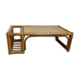 Table basse osier et rotin