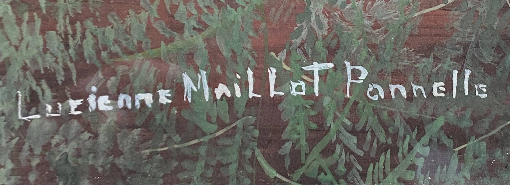 Painting "bouquet of carnations" by Lucienne MAILLOT Pannelle (1909-1989)