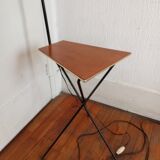 Tripod floor lamp and its tablet. 60s.