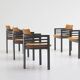 6 chaises de salle à manger par Jean Batenburg pour MI années 1970