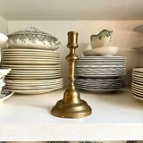 Golden brass candle holder