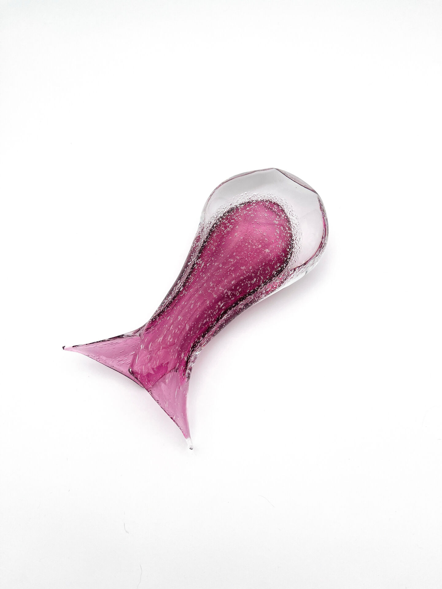 Vase signé Formia - Murano - Sommerso & Bullicante violet - 1970