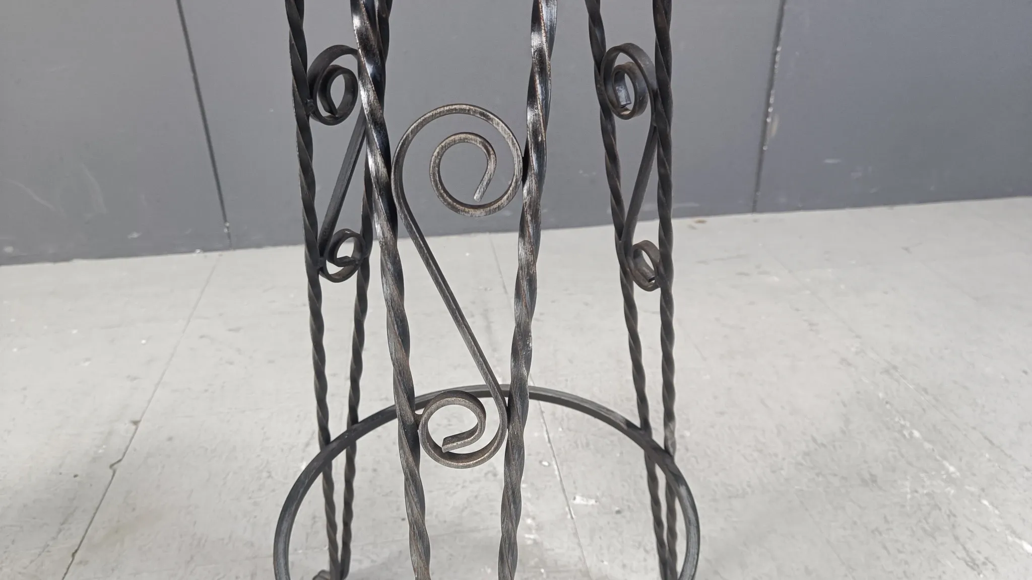 Vintage Spanish wrought iron bar stools, 1960s - set of 6