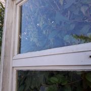 Verrière bois 3 fenêtres à soufflet et abbatant