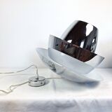 Pair of vintage Space Age chrome pendant lights