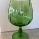 Vase en verre soufflé vert