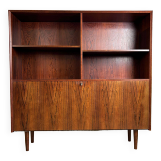 Grande bibliothèque scandinave vintage en palissandre par Brouer, années 60