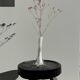 Vase soliflore blanc en verre