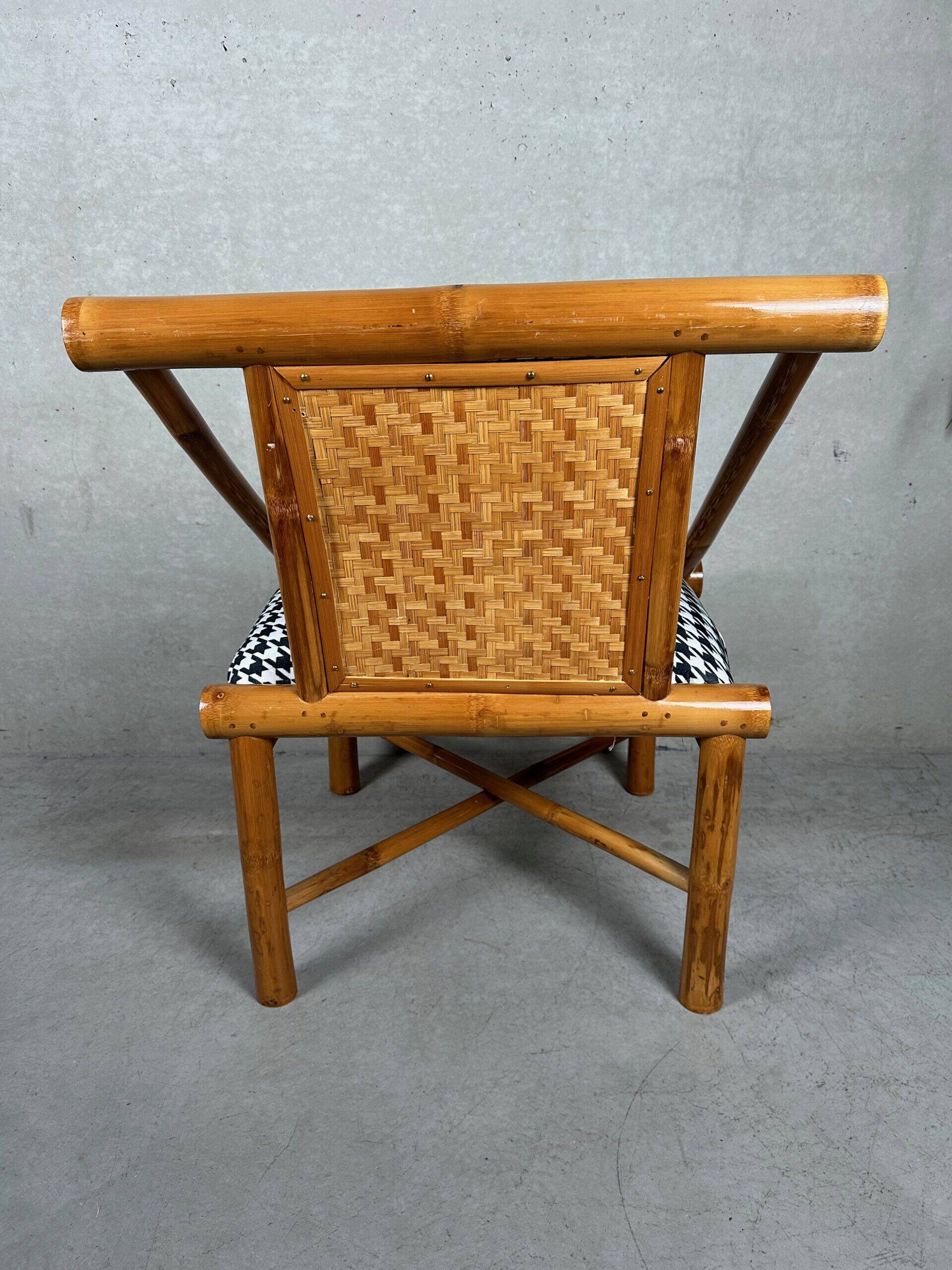 Fauteuil en bambou 'Pied De Poule'