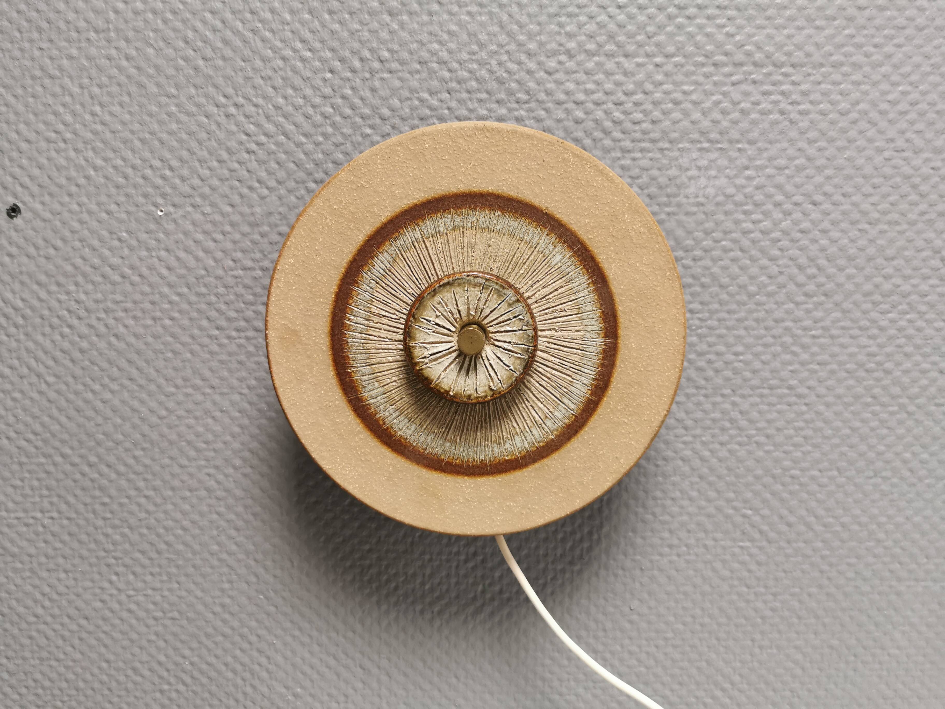 Applique en céramique de Noomi Backhausen pour Søholm Danemark, années 1970.