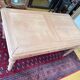 Large table / antique desk in chestnut – light patina