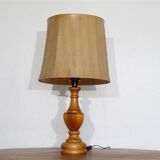 Large vintage wooden lamp 1970