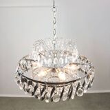 Vintage Viennese Medium Sized Crystal Chandelier, 70s